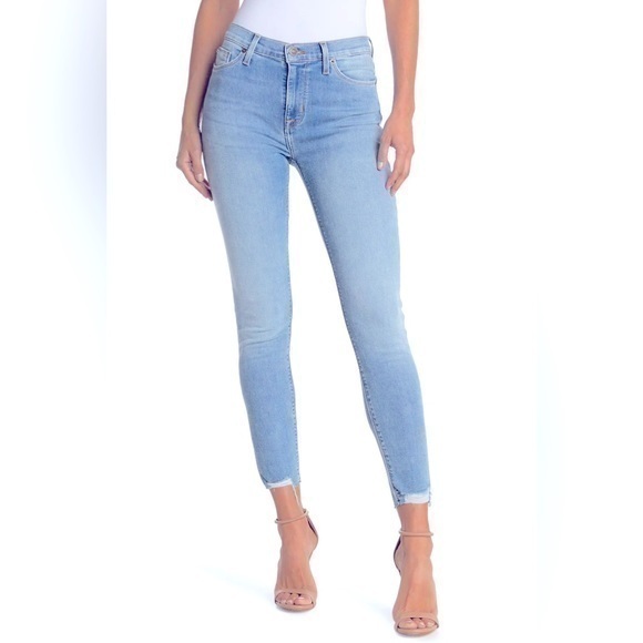 Hudson Jeans Denim - Hudson Blair Frayed Hem Distressed High Rise Skinny Jeans